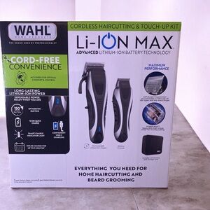 Wahl Li-Ion Max Rechargeable Cordless Clipper Haircutting Kit. Brand New